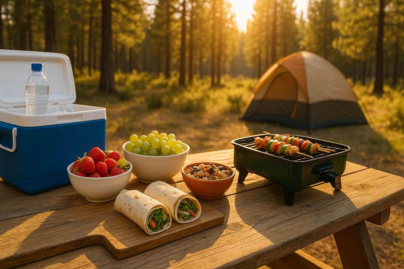 hot weather camping food feature small